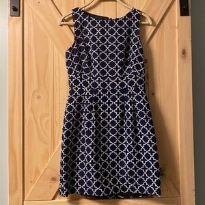 Tahari Geometric Print Dress hits above the knee